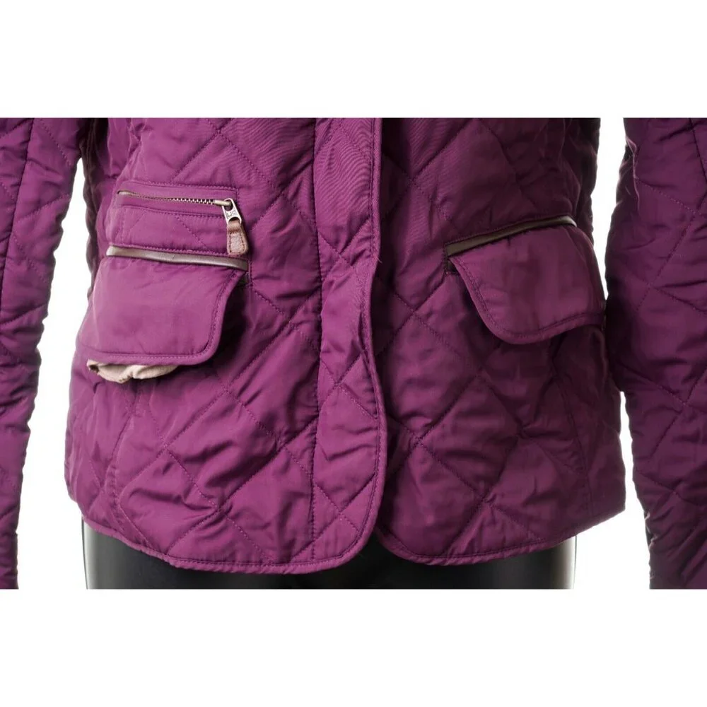 LAUREN Ralph Lauren Purple Quilted Jacket with Buckle Collar - Picture 13 of 16